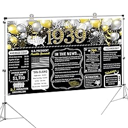 86th Birthday Black Gold Party Decoration Back in