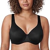 CALVENA Women's Minimizer Bra Full Coverage Unlined Seamless Cups Plus Size Underwire T-Shirts Bras