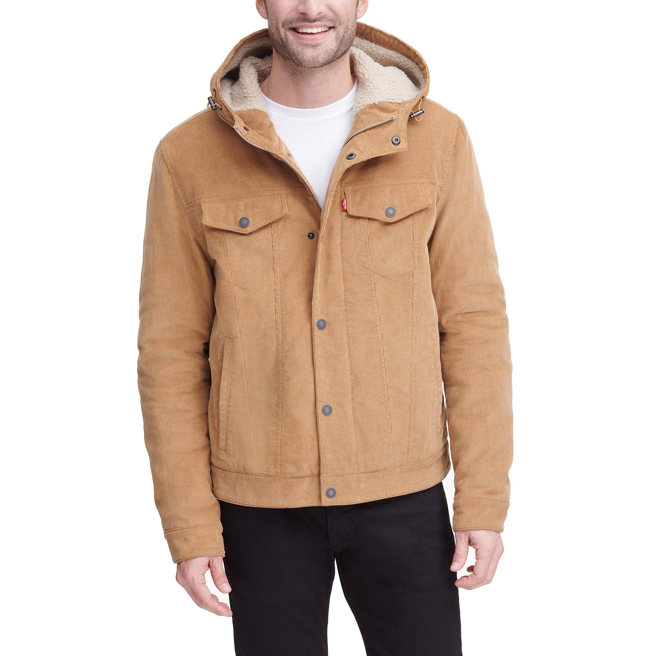 Levi's Men's Corduroy Sherpa Hooded Trucker