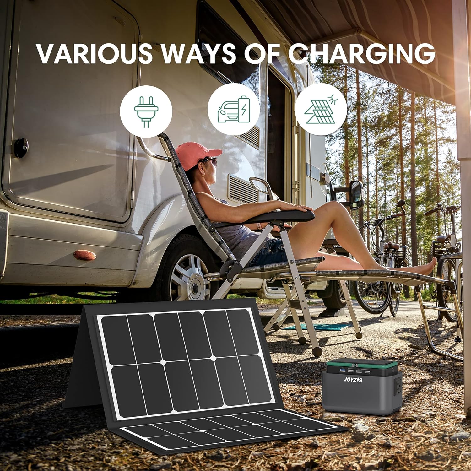 BS100 Portable Power Station - JOYZIS 150Wh/40500mAh Solar Power Generators Backup Lithium Battery with LED light, USB PD QC3.0, AC Outlet（100W/110V）, Portable Generator for Outdoors Camping : Home Improvement