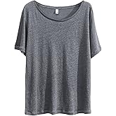 Amazhiyu Women's 100% Linen Knit T-Shirt Short Sleeve Basic Tee Summer