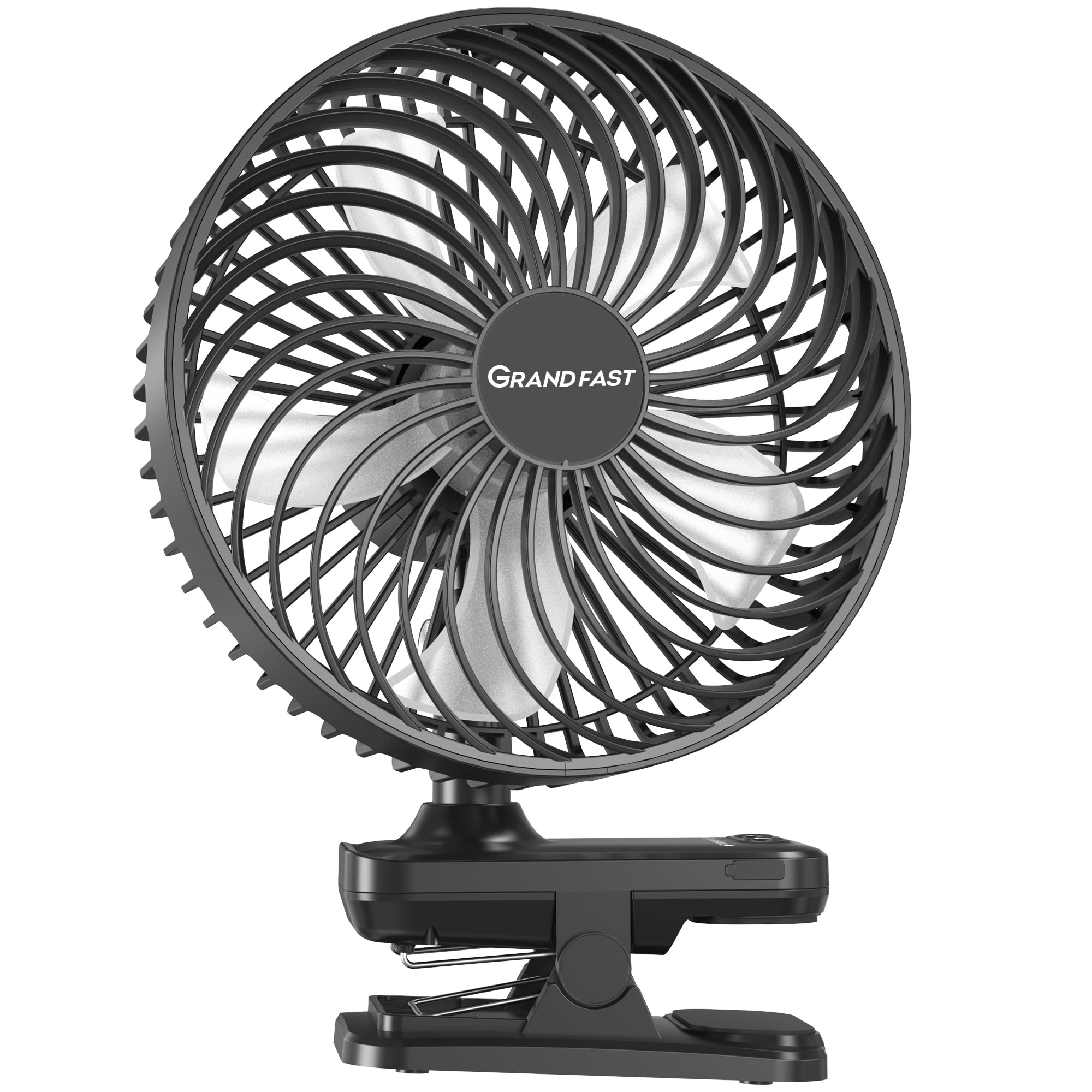 Neteast Desk Fan Oscillating Fan, 10000mAh Rechargeable Battery Powered Rotating Table Fan With Stepless Speed Quiet Office Fan 120oscillation Suitable For Bedroom Office Indoor Bedside Black