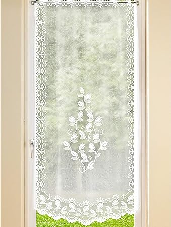 150-MDEW Türpanneaux Scheibengardine H/180 x B/60 cm Weiß 04/6451
