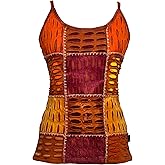Agan Traders 2026 Winter Rib Knit Cotton Tank Tops for Women - Boho Gypsy Handcrafted Embroidery Patchwork Winter Tops