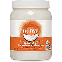 Nutiva Organic Steam-Refined Coconut Oil, 1.6 L, Non-GMO, Fair Trade | Vegan, Keto & Paleo, Neutral Flavor and Aroma for Cook
