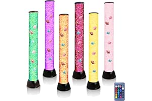 Lightahead Extra Large 32 Inches LED Fantasy Bubble Fish Tube Fake Aquarium with 7 Color Light Effects. The Ultimate Sensory Lamp.
