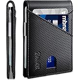 Zitahli Wallet for Men - with Money Clip Slim Leather Slots Credit Card Holder RFID Blocking Bifold Minimalist Wallets with Gift Box