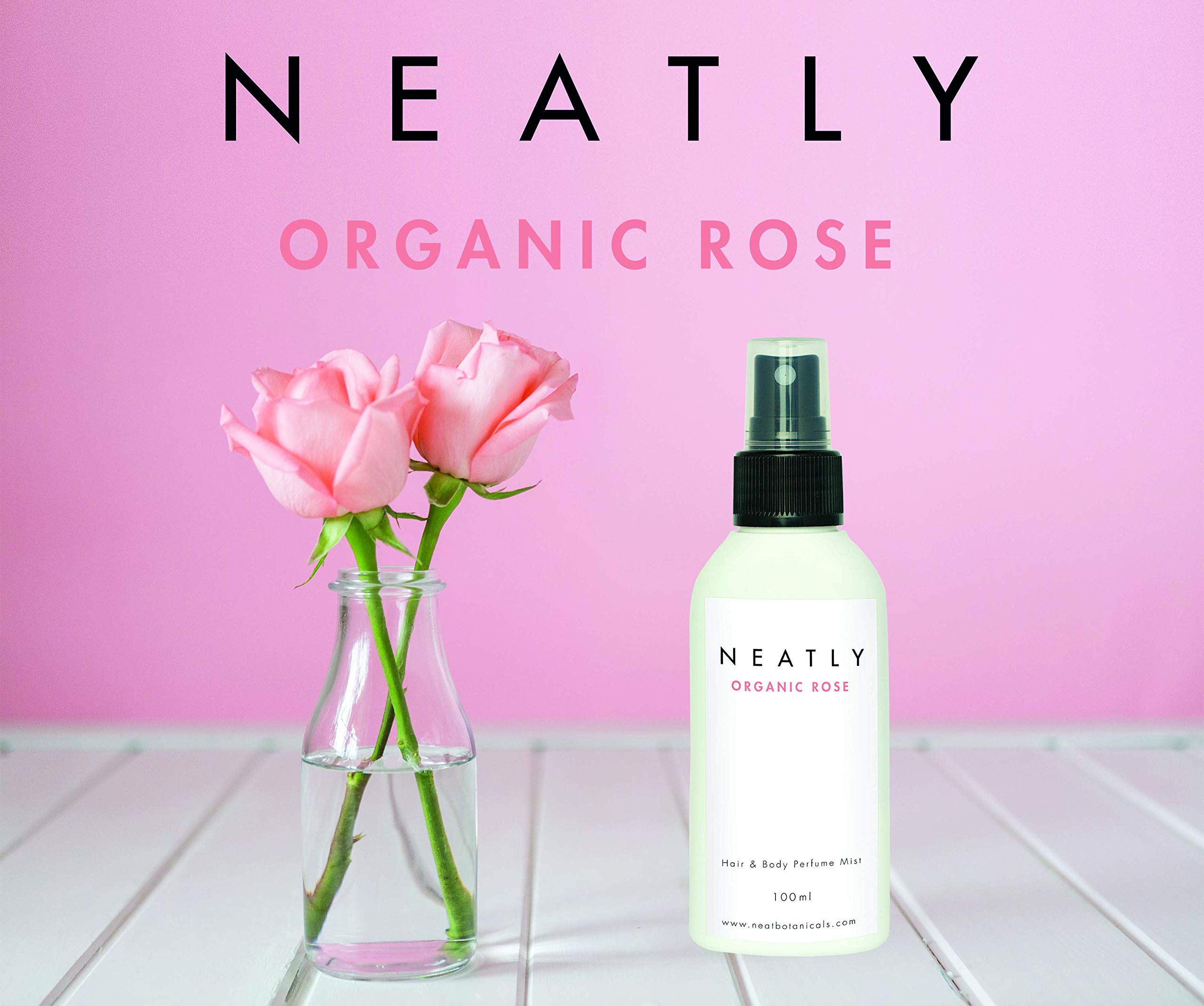 Rose Perfume for women by Neatly Hair & Body Perfume Rose | Perfumes for women | Fragrance with rose essential oil 100ml | Odour remover spray