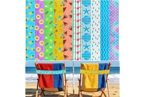 MuuXii 10PCS Towel Bands for Beach Chair, Towel Clips Elastic Rubber, Beach Towel Holder Strap Windproof for Lounge Pool Crui