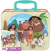 Spin Master Games, Disney’s Moana 2 Puzzle in Reusable Lunchbox Storage Tin, 48 Pieces, Disney Puzzle, Kids Toys for Girls &