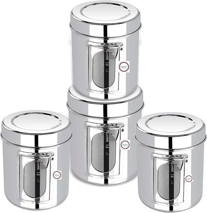 Buy Opullo Stainless Steel Containers with Lid Steel Containers for