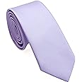 ZENXUS Skinny Ties for Men, Solid Color 2.5 inch Slim Neckties 1 or 5 Pack Plain Tie