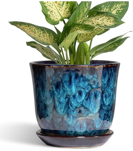 ATT SOUTHERN Vaso Fioriera 15,2 Cm Blu Glicine | Elegante Finish A Goccia Per Piante, Ideale Per Giardino, Balcone E Terrazzo