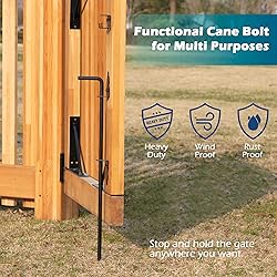 YONSIN 18" Cane Bolt Heavy Duty Drop Rod Gate