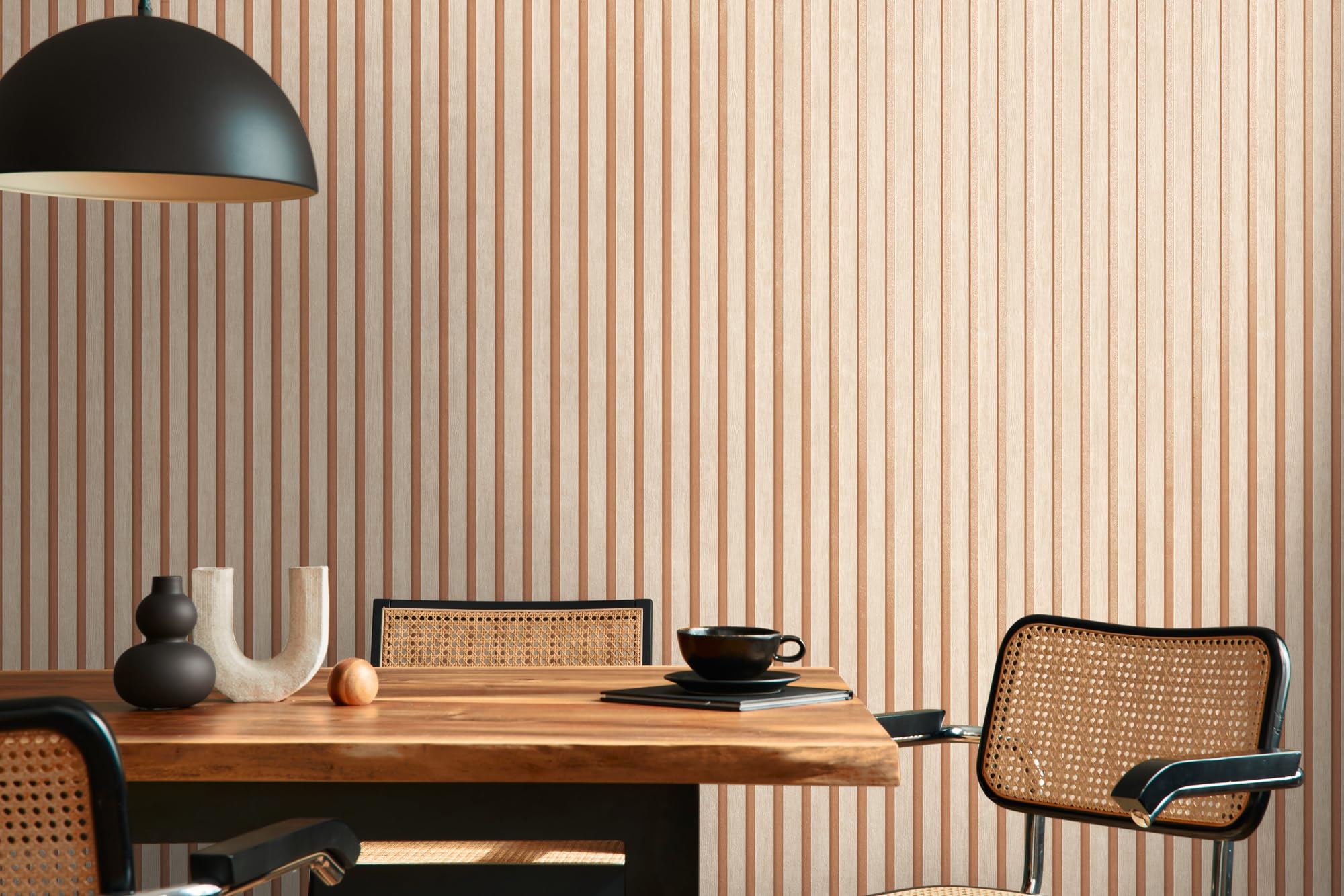 A.S. Création Non-Woven Wallpaper with Wood Panel Design in Beige, Brown – Scandinavian Wallpaper in Wood Look 10,05 m x 0,53 m Brown – 786652