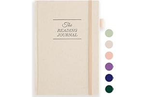 JUBTIC Reading Journal - Book Journal Reading Log for Review and Track Your Reading Progress - Gift Book Accessories for Book Lovers and Voracious Readers - 75 Books，A5 Size (Beige)