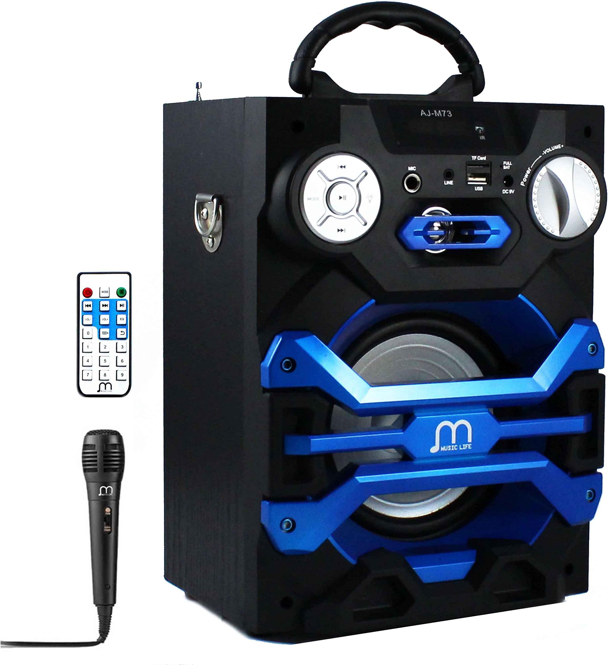 Rechargeable Portable Bluetooth Karaoke with Microphone inlámbrico USB TF Card Speaker with FM Radio