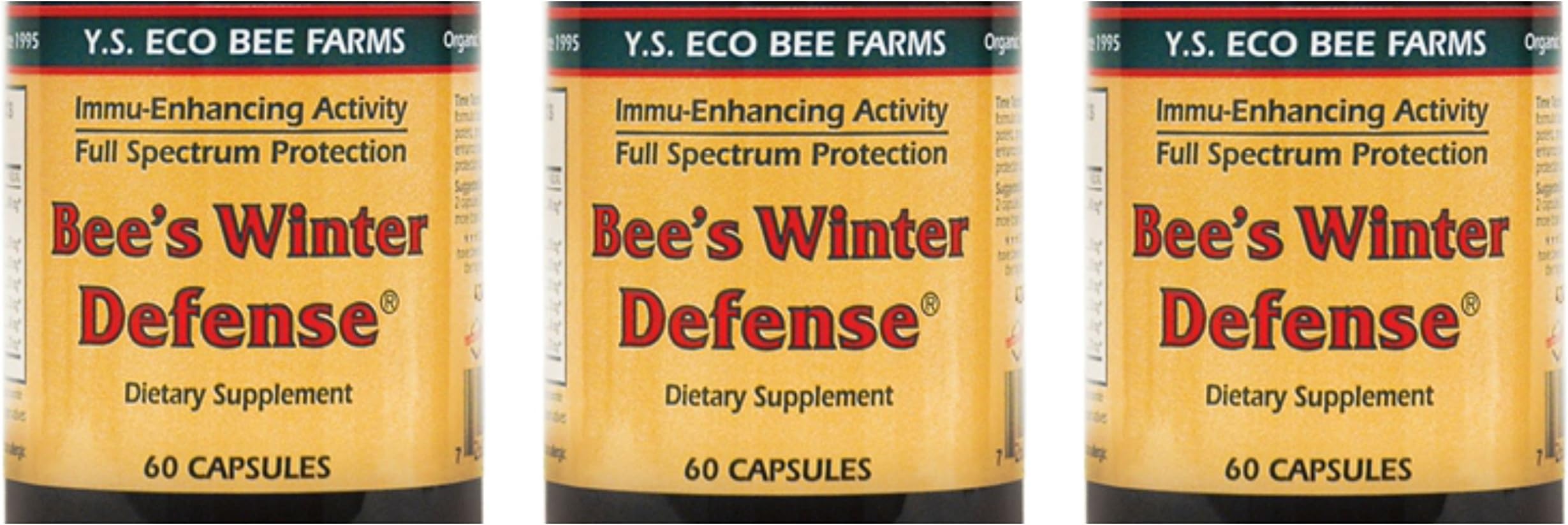 YS Organics Immune Enhancing Bee's Winter Defense, 60 Caps - 3 Pack