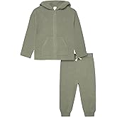 Modern Moments by Gerber Baby and Toddler Hooded Sweater Knit Jacket & Jogger