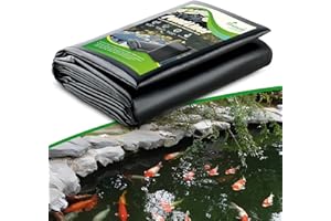 Sinimaka Pond Liner, 7 x 10 Ft HDPE Small Pond Liners for Outdoor Ponds, Pond Liners for Koi, Fish, Water Garden, Fountain, Waterfall