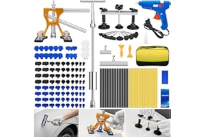 BITLYLE Car Dent Puller Kits,137pc Paintless Dent Removal Tools,Car Dent Repair Kit with Slide Hammer 2 in 1 T-Bar, Adjustable Dent Lifter,Bridge Puller for Auto Body SUV Dings Hail Damage DIY Remover