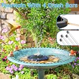AMZtime Solar Fountain with 6 Nozzles Outdoor Water Feature view 2