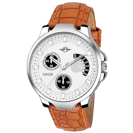 MINSK MK4072 Leather Strap Boys Watch - for Men