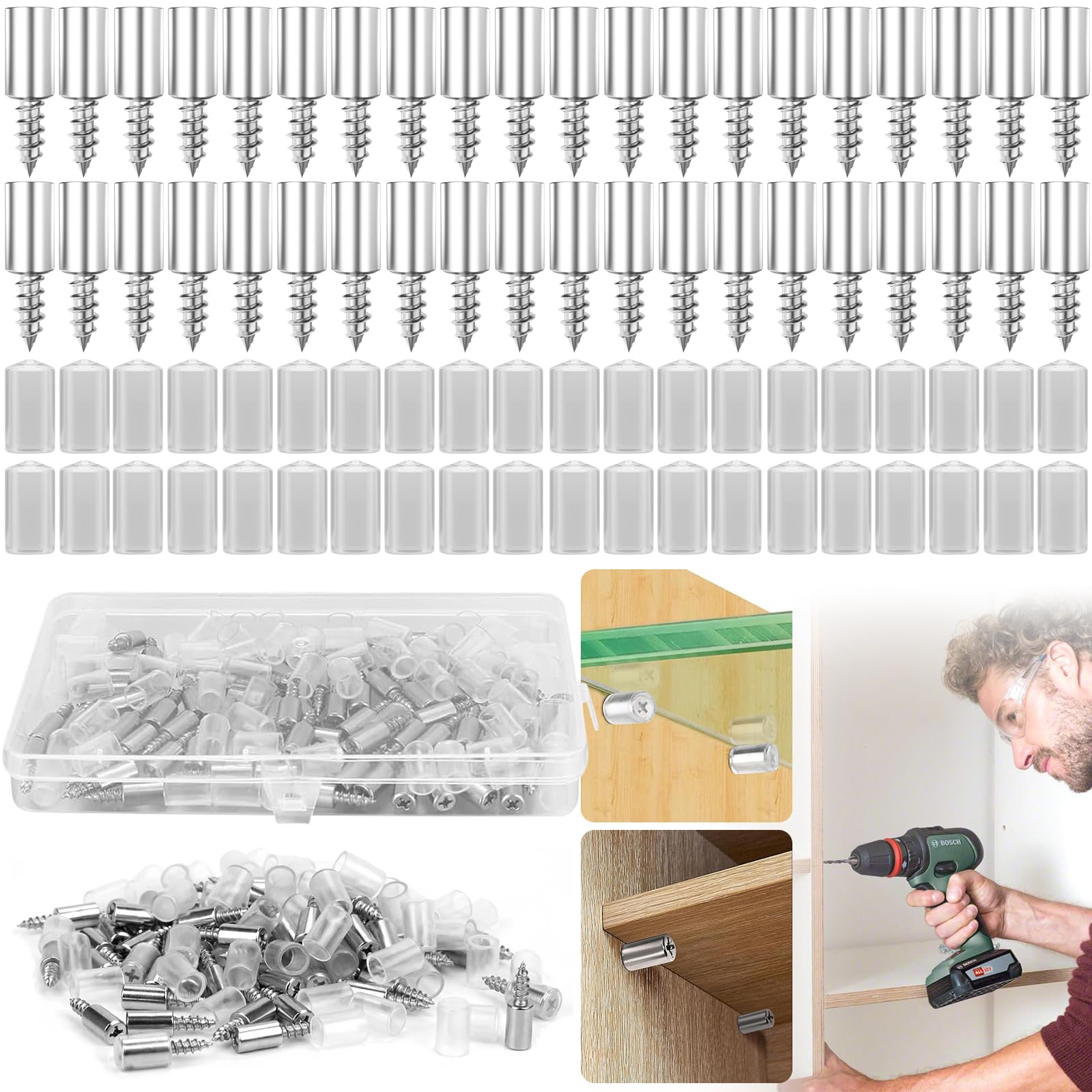 80 Pcs Shelf Racks, Shelf Rackers Shelf Pens with Non-Slip Cap, Shelf Supports, Shelf Supports, Insert Shelf Holders, Shelf Holders for Furniture Cupboards Bookcases