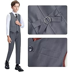 Laimi Duo Boy Suits Size 10 Kids Gray Suits for