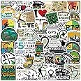 50Pcs Outdoor Geographic Adventure Stickers for Teens, Camping Vinyl Aesthetic Scrapbook Stickers Pack for Laptop Computer Water Bottle (Adventure)