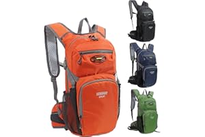 Lemuvlt Hiking Daypack Waterproof Biking Backpack 15L Lightweight Durable Backpack for Ski Snowboarding Running MTB Cycling