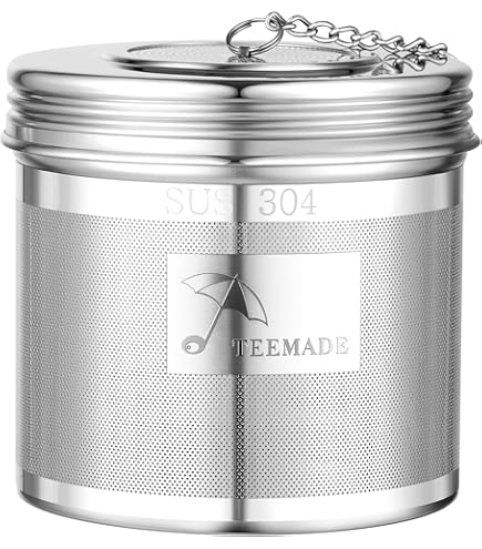 Moseem Infuseur à Thé Pour Thé En Vrac - En Acier Inoxydable 304 - Passoire à Thé Pour La Plupart Des Tasses - Filtre à Thé - Support Pour Filtre à Thé