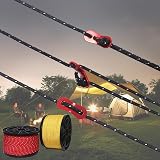 HIKEMAN 50M Reflective Nylon Tent Guy Rope 3mm with 10 Aluminum Tensioners view 3