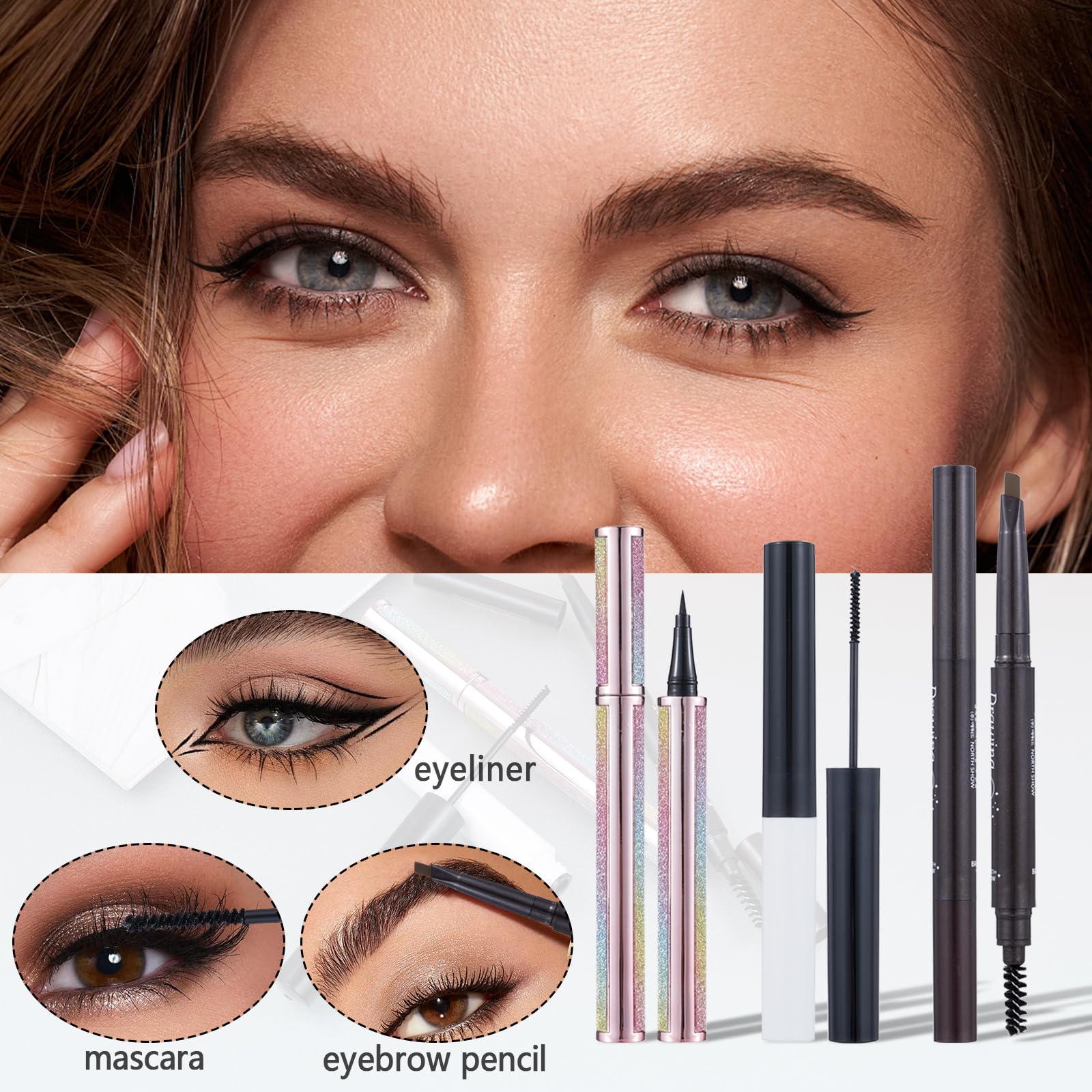 Moobirlet Teen Makeup Kit For Girl Include Eyeshadow Palette,Eyeliner,Makeup Brush Set,Lipgloss Set,Mascara, Eyebrow Pencil Make up Set Gift for Women Full Kit