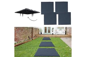 MARCHROSE 4Pcs Large Stepping Stones Outdoor Garden Walkway, Durable Plastic Pavers for Patio, Pathway, and Landscaping, Weatherproof Stepping Stones with Ground Stakes for Easy Installation