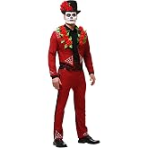 Fun Costumes Plus Size Day of the Dead Costume Faux Suede Day of the Dead Suit