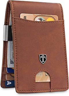 TRAVANDOMoney Clip Wallet RIO - Mens Wallets slim Front Pocket RFID Blocking Card Holder Minimalist Mini Bifold Gift Box