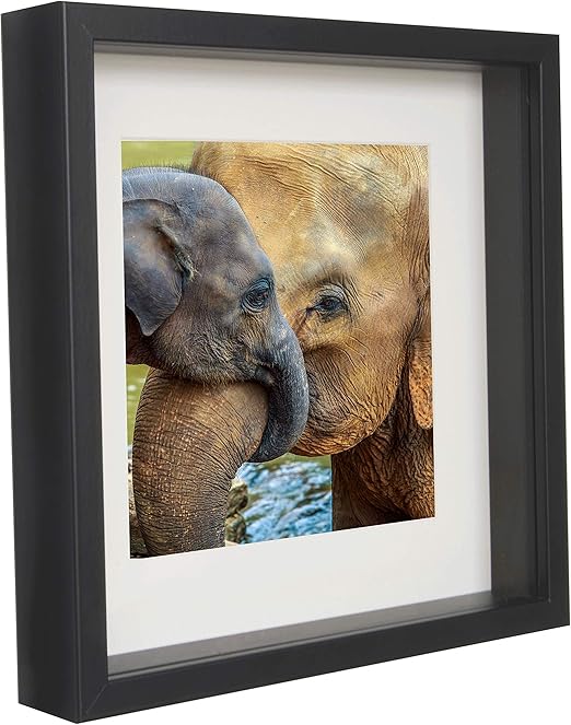 Download Photo Picture Frames 2x 8 X 10 3d Box Frame Photo Picture Deep Display 4 X 6 Mount Dark Wood Black Home Furniture Diy