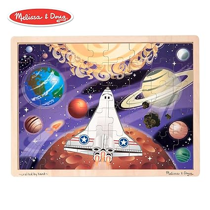 Melissa Doug Space Voyage Wooden Jigsaw Puzzle 48 Pieces