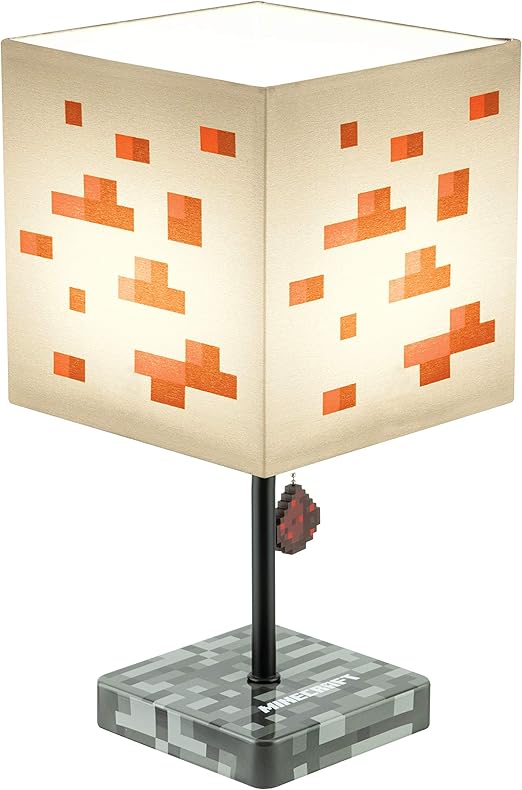 Amazon Co Jp Minecraft テーブルランプ メタルベース ファブリックシェード レッドストーンチェーンプル Diy 工具 ガーデン
