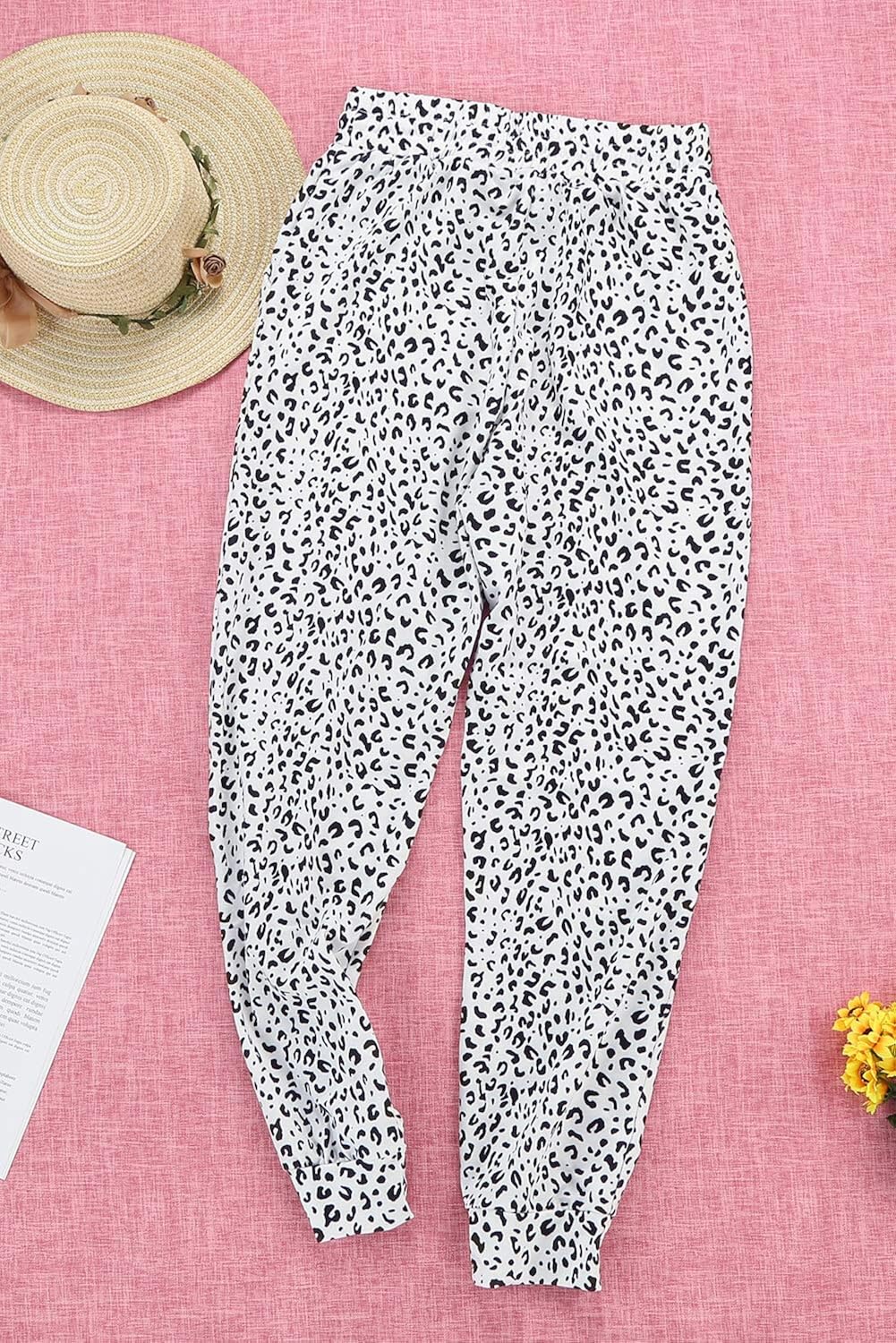 Shawhuwa Womens Pants Jogger Sweatpants Casual Loose Drawstring Waist Jogging Pants with Pockets: Clothing