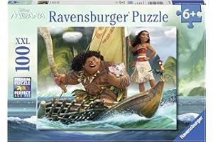 Ravensburger Disney Moana One Ocean One Heart - 100 Piece Jigsaw Puzzle for Kids | Unique Piece Design | Promotes Problem Solving Skills | Family-Friendly Fun | Sustainable and Durable