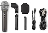 SAMSON Q2U Recording and Podcasting Pack USB/XLR Dynamic Microphone Silver view 1