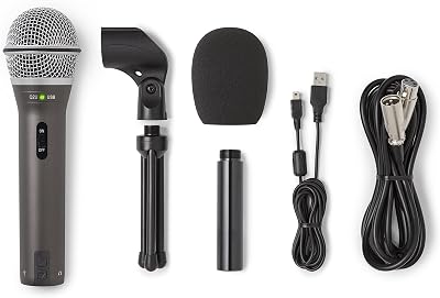 SAMSON Q2U Recording and Podcasting Pack USB/XLR Dynamic Microphone Silver