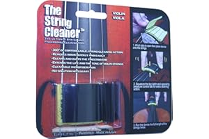 TONEGEAR Violin & Viola String Cleaner - Fingerboard Cleaner - 360 Degree Scrubber & Maintenance Tool for Stringed Orchestra Instruments - Cleanable Microfiber pads - No Solution