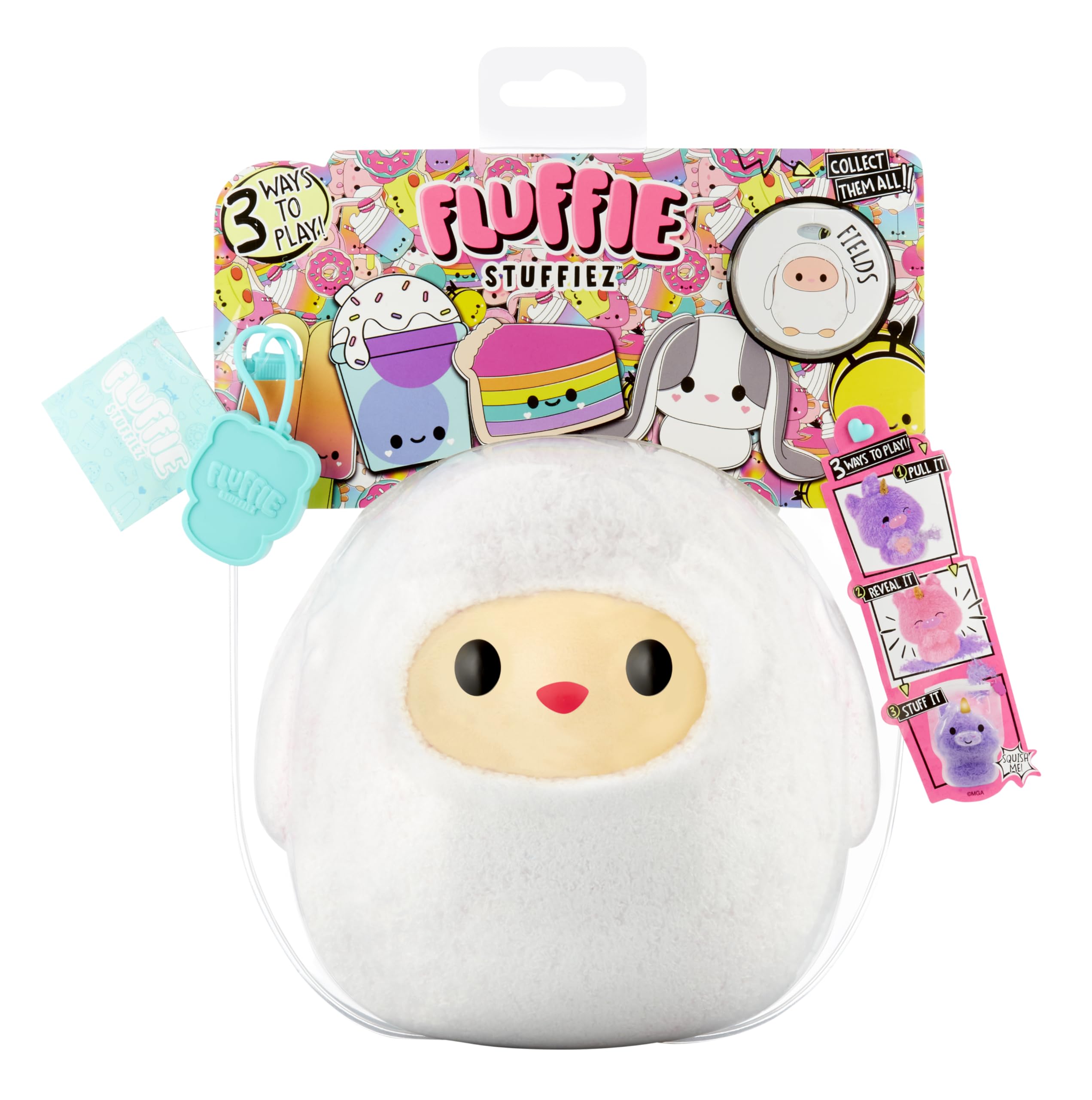 Fluffie Stuffiez Small Collectible Plush - Sheep - Surprise Reveal Unboxing -Huggable Ultra Fluff DIY Plush from the Fields Family - Tactile Play and Fidget - For Kids Ages 4+ — image 1