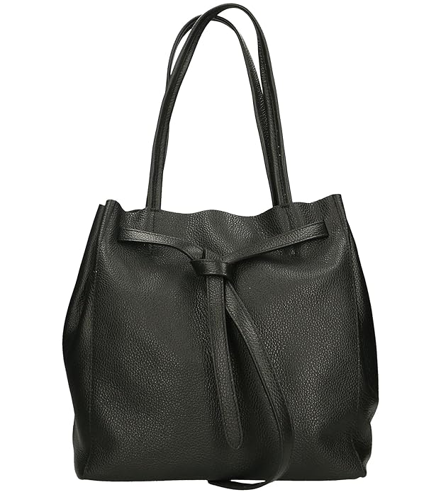 Freyday Damen Echtleder Shopper mit Innentasche in vielen Farben Schultertasche Henkeltasche