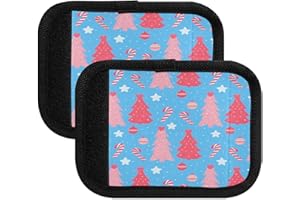 CZXW Christmas Trees Pink Blue Luggage Handle Wrap 2 Pack Neoprene Luggage Handle Covers Travel Tags for Suitcases Identifier