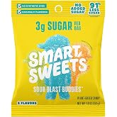 SmartSweets Sour Blast Buddies, Low Sugar Sour Gummy, 1.8 oz Bags | Gluten Free, Plant Based, Healthy Snacks For Adults &amp; Kids, Fiber Candy, Sour Fruit Flavored Gummies, Healthy Candy