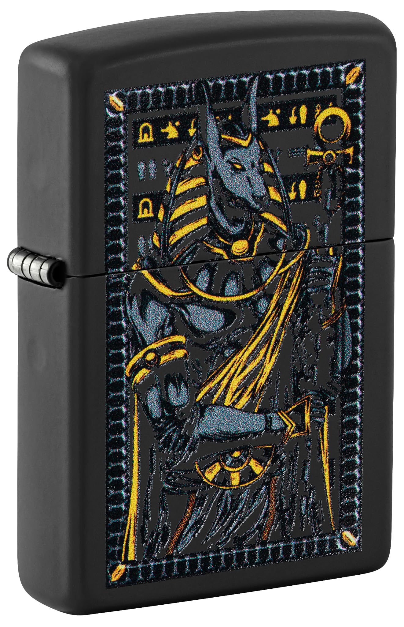 Zippo Anubis Design Black Matte Pocket Lighter Image